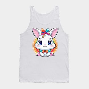 Cute colorful bunny with bowtie Tank Top